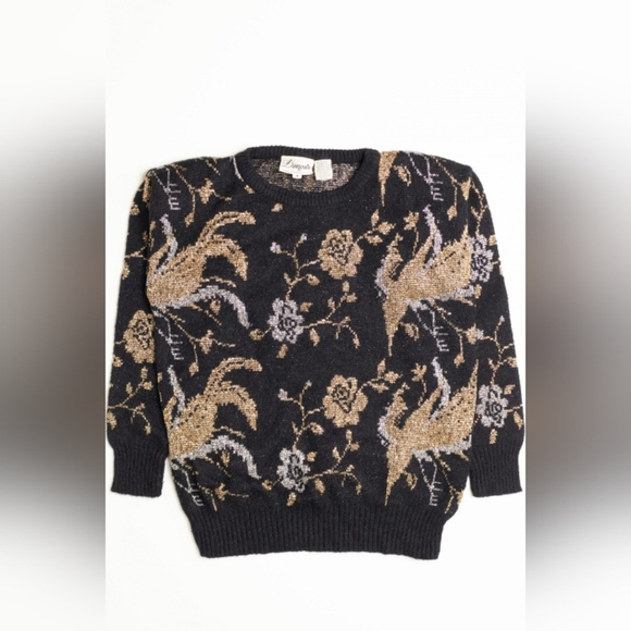 CRISTINA Sweaters - Cristina Elegant Black and Gold Sweater